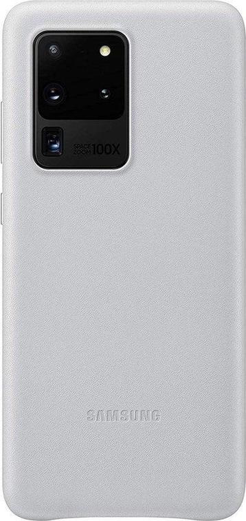 Samsung Galaxy S20 ultra Leather Cover Gray beschikbaar voor biedingen