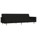 vidaXL Slaapbank Zwart Stof - Retourdeal - Ruimtebesparend!, Huis en Inrichting, 100 cm, Zwart, Ophalen of Verzenden, 220 cm
