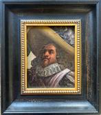 Spaanse school (XVII) - Ritratto di un soldado con capello e, Antiek en Kunst, Kunst | Schilderijen | Klassiek