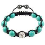 Fako Bijoux - Armband - Disco Dots - Turquoise - Single, Sieraden, Tassen en Uiterlijk, Armbanden, Verzenden, Nieuw