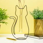 Silhouette draadvaas - Kat, Huis en Inrichting, Woonaccessoires | Vazen, Verzenden, Nieuw