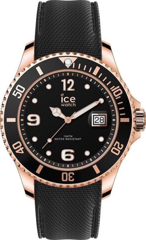Ice-Watch ICE steel IW017327 Polshorloge - Siliconen - Zwart, Sieraden, Tassen en Uiterlijk, Horloges | Heren, Verzenden