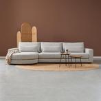 *WOONWINKEL* Grote Bank Met Ronde Chaise Longue Links Beige, Huis en Inrichting, Banken | Bankstellen, Verzenden, Nieuw