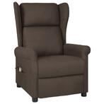 vidaXL Massagestoel stof donkerbruin, Sport en Fitness, Verzenden, Nieuw