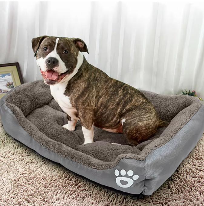 Pluche Hondenbed – Vierkante Hondensofa met Fleece en Oxford, Dieren en Toebehoren, Hondenmanden, Nieuw, Verzenden
