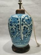 Vaas gemonteerde lamp - Delfts blauw - Delftse vaas uit de