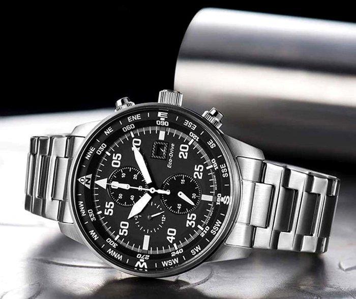 Citizen - Aviator Chrono - Eco Drive - 10 BAR - Zonder, Sieraden, Tassen en Uiterlijk, Horloges | Heren