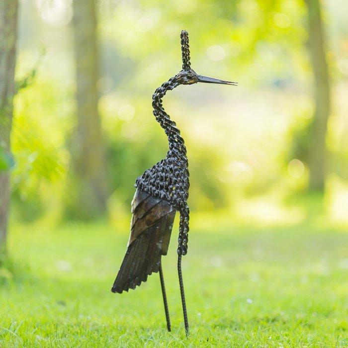 sculptuur, Secretarisvogel van gedraaid metaal - 120cm -, Antiek en Kunst, Curiosa en Brocante