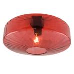 Design plafondlamp rood, Sevda, Ophalen of Verzenden, Nieuw, Glas, Design
