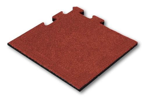Rubber tegel 25 mm - 50 x 50 cm - Rood - Puzzelsysteem -, Tuin en Terras, Tegels en Klinkers, Verzenden
