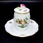 Herend, Hungary - Jam Pot with Lid - Rothschild Bird -