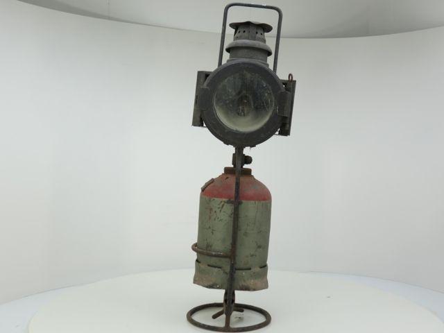 DB Flugelsignal Lampe mit Halerung und Gas Flasche NR1, Verzamelen, Spoorwegen en Tramwegen, Overige typen, Gebruikt, Ophalen of Verzenden