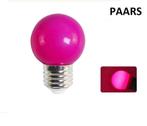 LED Bollamp E27 - 2 Watt - Paars, Ophalen of Verzenden, Nieuw, Modern