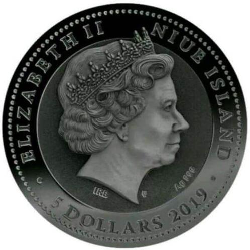 Niue. 5 Dollars 2019 Chariot - Antique Finish, 2 Oz (999), Postzegels en Munten, Munten | Europa | Niet-Euromunten