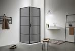 Sani Royal Douchecabine Mat Zwart 90x90cm Rookglas, Nieuw