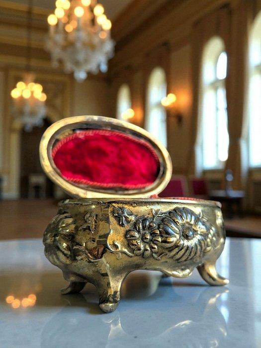 Sieradendoos - 1900 - 1910 - Belle Epoque - Brons, Fluweel, Antiek en Kunst, Curiosa en Brocante