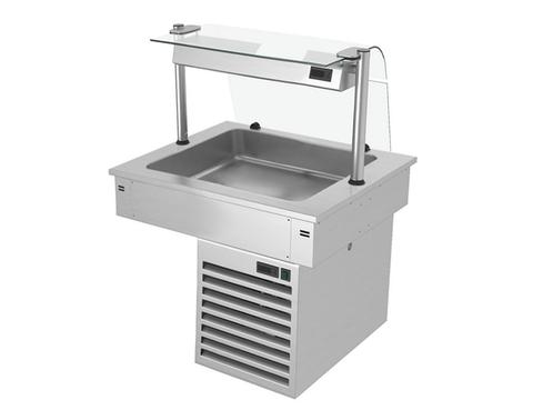 GGM Gastro | Inbouw koelbak 0,8m - +2 tot +8 °C - 2x GN 1/1, Zakelijke goederen, Horeca | Meubilair en Inrichting, Verzenden
