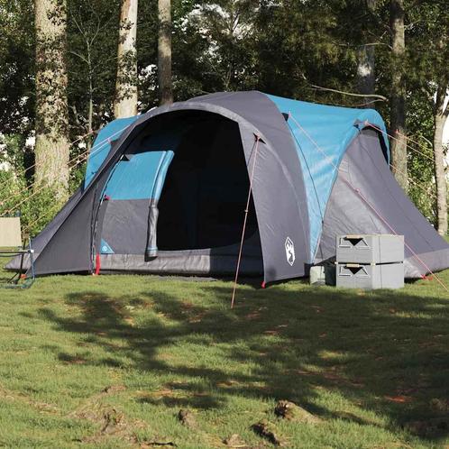 vidaXL Koepeltent 6-persoons waterdicht blauw, Caravans en Kamperen, Tenten, Nieuw, tot en met 2, Verzenden