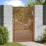vidaXL Poort met kruisontwerp 105x155 cm weervast staal, Tuin en Terras, Tuinpoorten, Verzenden, Nieuw