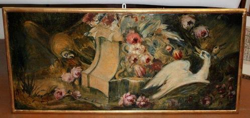 Spaanse school (XX) - Composición con aves y flores, Antiek en Kunst, Kunst | Schilderijen | Klassiek