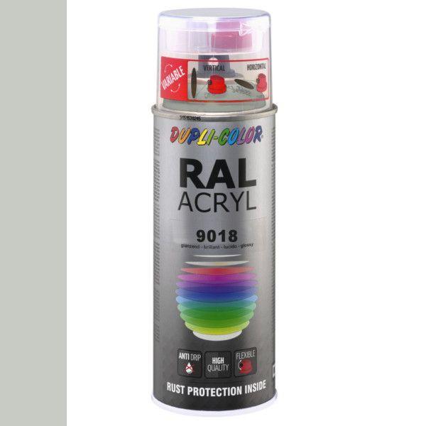 Dupli-Color Ral Acryl Ral 9018 Papyrus Wit Hoogglans 400 ml, Doe-het-zelf en Verbouw, Verf, Beits en Lak, Nieuw, Ophalen of Verzenden