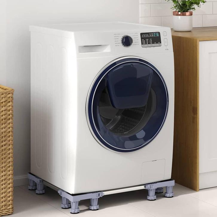 vidaXL Wasmachinesokkel Grijs 67 x 67 x 12 cm Metaal, Witgoed en Apparatuur, Wasmachines, Nieuw, Verzenden