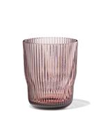 HEMA Waterglas 270ml Bergen glas streep reliëf bordeauxrood, Verzamelen, Glas en Borrelglaasjes, Verzenden, Nieuw
