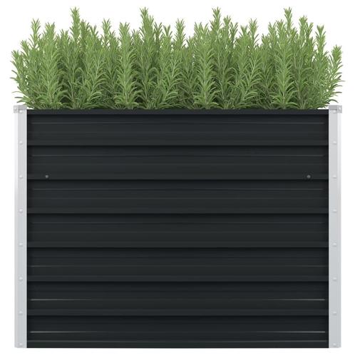 vidaXL Plantenbak verhoogd 100x100x77cm gegalvaniseerd staal, Tuin en Terras, Bloembakken en Plantenbakken, 100 cm of meer, Nieuw