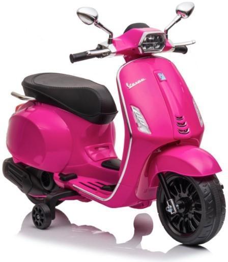 Rollzone Elektrische Kindermotor Vespa 12V Roze - 2e Kans, Kinderen en Baby's, Speelgoed | Buiten | Accuvoertuigen, Zo goed als nieuw