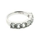 Tirisi witgouden ringen set met aquamarijn en diamanten;..., Sieraden, Tassen en Uiterlijk, Ringen, Gebruikt, Overige kleuren