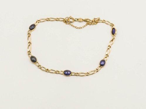 Armband - 18 karaat Geel goud - 2.10ct. tw. - Saffier, Sieraden, Tassen en Uiterlijk, Armbanden