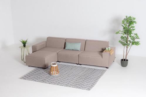 Flow. Cube chaise loungebank Taupe Chiné |, Tuin en Terras, Tuinsets en Loungesets, Ophalen of Verzenden