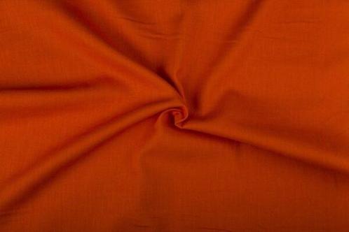 Linnen stof Oranje – ongewassen linnen, Hobby en Vrije tijd, Stoffen en Lappen, 120 cm of meer, 200 cm of meer, Oranje, Nieuw