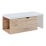 Bijzettafel Österåker 100x47,5x40 cm houtkleurig en wit [en., Huis en Inrichting, Tafels | Bijzettafels, Verzenden, Nieuw