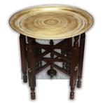 Opvouwbare tafel - Gepatineerd brons, Hout, Parelmoer -, Antiek en Kunst