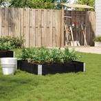 vidaXL Plantenbak 100x100 cm massief grenenhout zwart, Tuin en Terras, Bloembakken en Plantenbakken, Verzenden, Nieuw, Hout