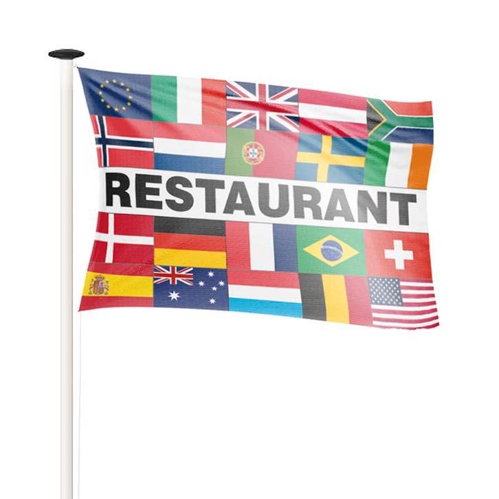 RESTAURANT vlag meerlanden-100 x 150 cm, Diversen, Vlaggen en Wimpels, Nieuw