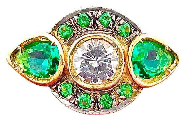 Zonder Minimumprijs - Ring - 9 kt. Geel goud, Zilver, Sieraden, Tassen en Uiterlijk, Ringen
