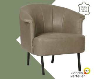 Leren fauteuil Embrace - Vintage Stone (grijs) beschikbaar voor biedingen