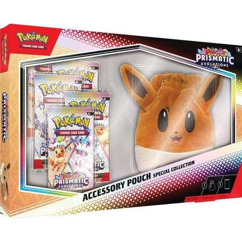Pokémon Prismatic Evolutions Pouch Special Collection Box, Hobby en Vrije tijd, Verzamelkaartspellen | Pokémon, Nieuw, Verzenden