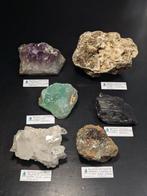 2.770 kg - Mineralenverzameling – Amethist, Granaat,, Verzamelen, Mineralen en Fossielen