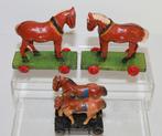 Unknown Manufacturer - Speelgoed Folk Art - 4 x Painted, Antiek en Kunst