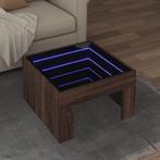 vidaXL Salontafel met Infinity LED 50x50x30 cm bruin, Huis en Inrichting, Tafels | Salontafels, 50 tot 100 cm, Verzenden, Nieuw