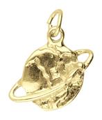 Gouden De wereld rond met vliegtuig ketting hanger, Verzenden, Nieuw