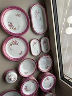 Tafelservies (60) - Porselein - Grote SEP Roze Bloemen &