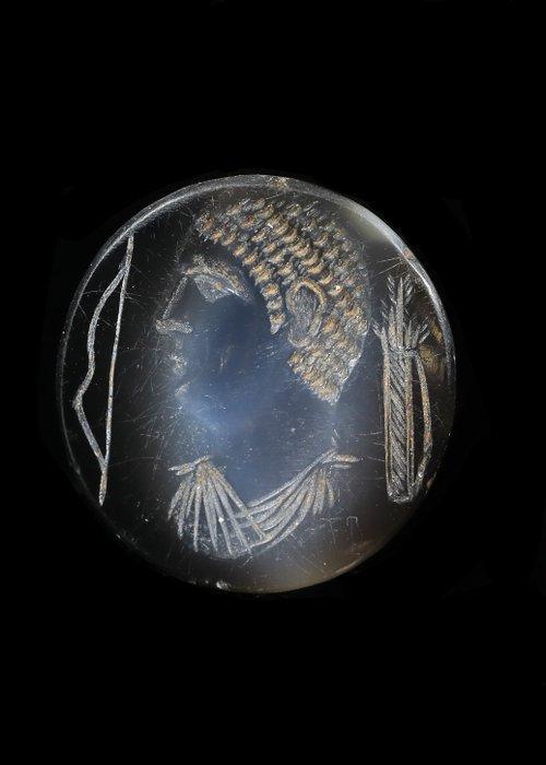 Oud-Romeins agaat Intalgio met Apollo, Antiek en Kunst, Antiek | Overige Antiek