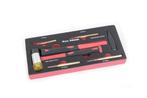TM 6 Delige Hamerset met doorslag  foam carbon look inlay, Verzenden, Nieuw