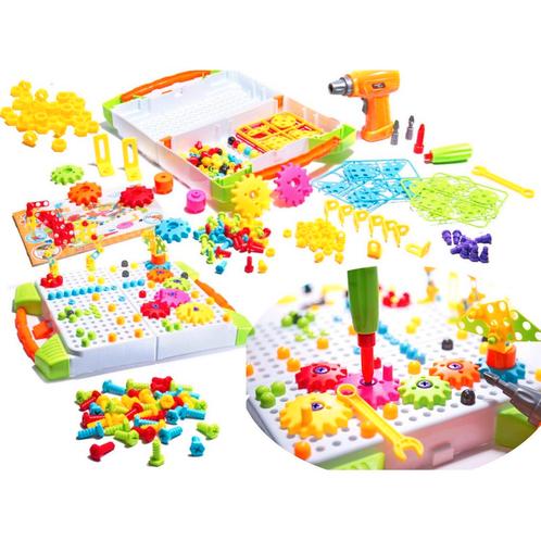 181 delige educatieve constructie bouw puzzel bouw set +, Kinderen en Baby's, Speelgoed | Bouwstenen, Ophalen of Verzenden