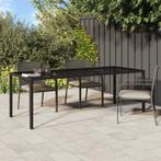 vidaXL Tuin Eettafel Bruin 250x100x75 cm Poly Riet, Verzenden, Nieuw