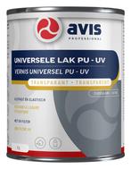 Avis universele lak pu uv zijdeglans, 1 liter, transparant, Verzenden, Nieuw